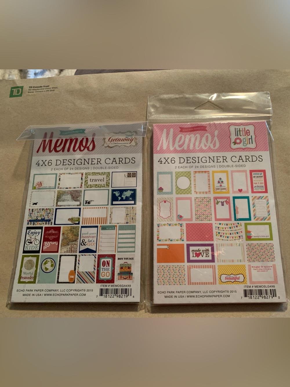Memos 4x6 Designer Cards - Getaway & Little Girl 🎀